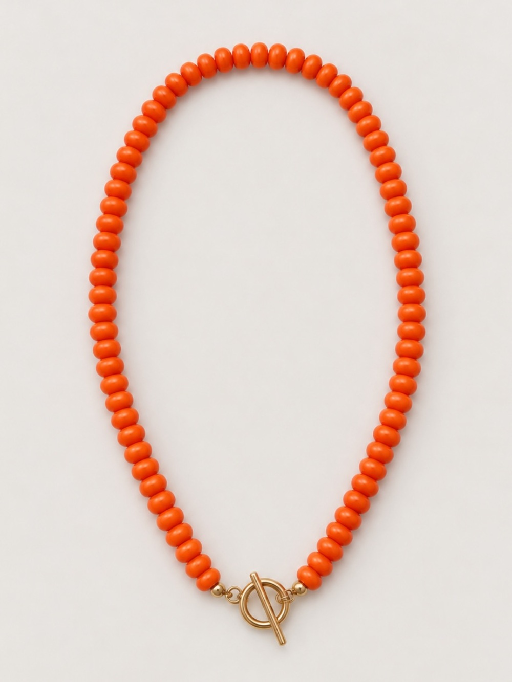 New! Coastal Colorful Preppy Orange Beaded Dopamine Necklace NWOT 5059